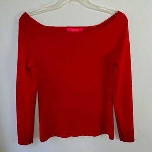 Catherine Maldandrino boat neck red sweater